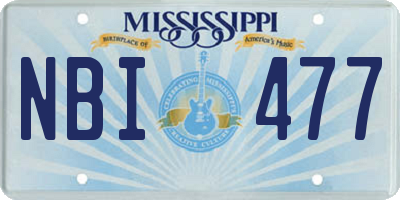 MS license plate NBI477