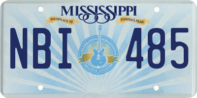 MS license plate NBI485
