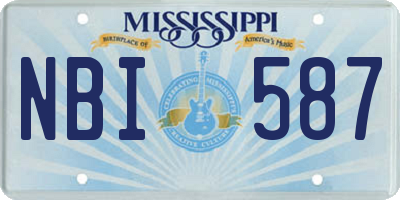 MS license plate NBI587