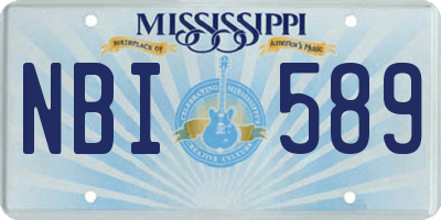 MS license plate NBI589