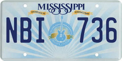 MS license plate NBI736