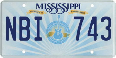MS license plate NBI743