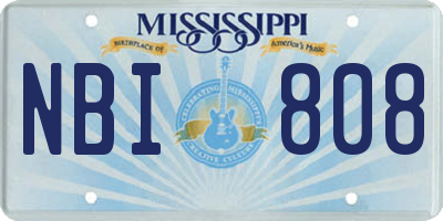 MS license plate NBI808