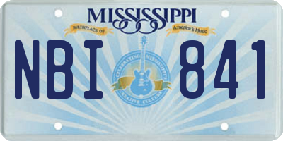MS license plate NBI841