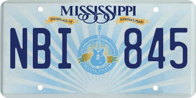 MS license plate NBI845