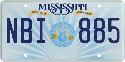 MS license plate NBI885