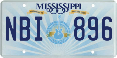 MS license plate NBI896
