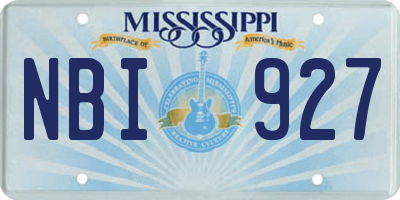 MS license plate NBI927