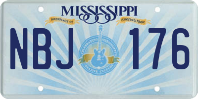 MS license plate NBJ176