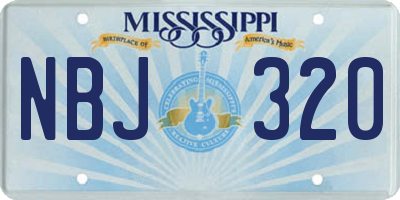 MS license plate NBJ320
