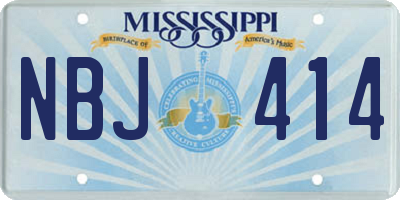 MS license plate NBJ414