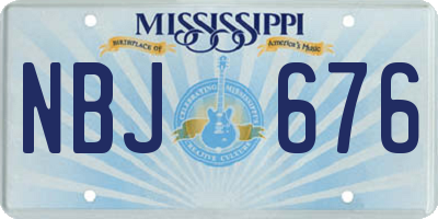 MS license plate NBJ676