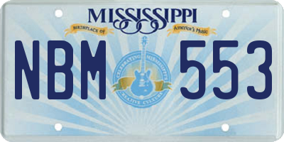 MS license plate NBM553