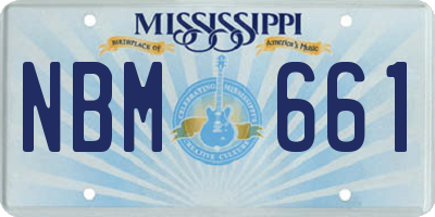 MS license plate NBM661