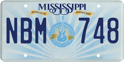 MS license plate NBM748