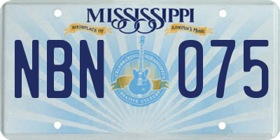 MS license plate NBN075
