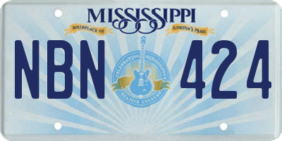 MS license plate NBN424