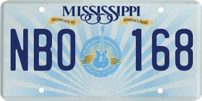 MS license plate NBO168