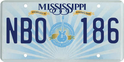 MS license plate NBO186