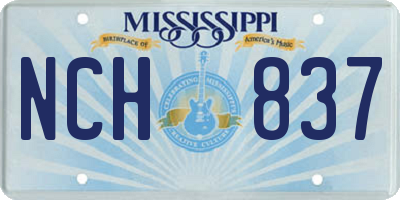 MS license plate NCH837
