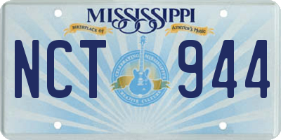 MS license plate NCT944