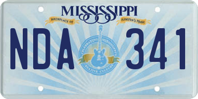 MS license plate NDA341
