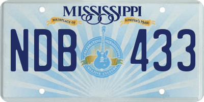 MS license plate NDB433