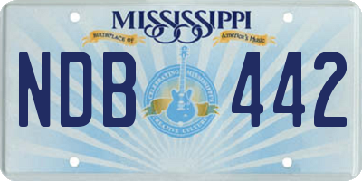 MS license plate NDB442