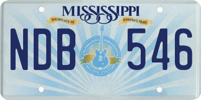 MS license plate NDB546