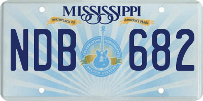 MS license plate NDB682