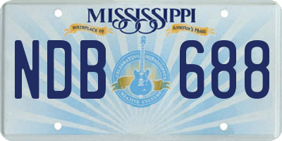 MS license plate NDB688