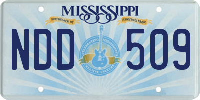 MS license plate NDD509