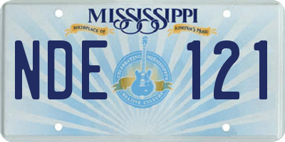 MS license plate NDE121