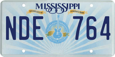 MS license plate NDE764