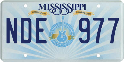 MS license plate NDE977