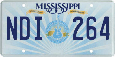 MS license plate NDI264