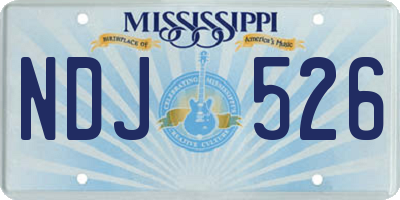 MS license plate NDJ526