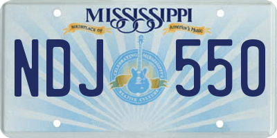 MS license plate NDJ550