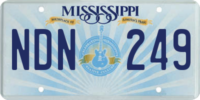 MS license plate NDN249