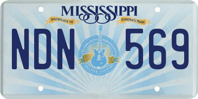 MS license plate NDN569