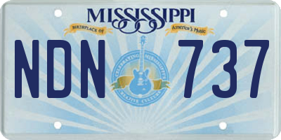 MS license plate NDN737