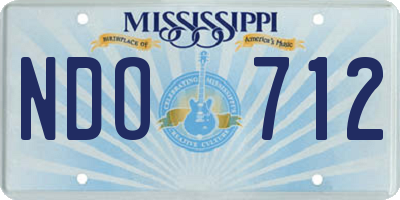 MS license plate NDO712