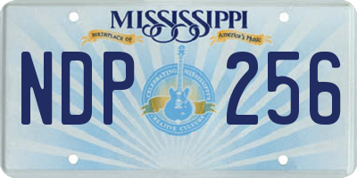 MS license plate NDP256