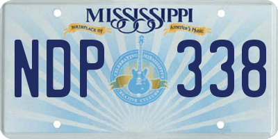 MS license plate NDP338