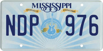 MS license plate NDP976