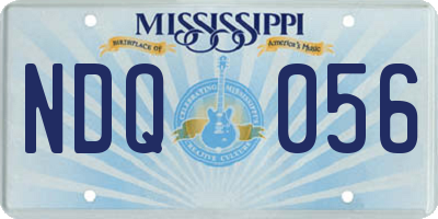 MS license plate NDQ056