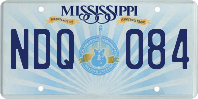 MS license plate NDQ084
