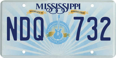 MS license plate NDQ732