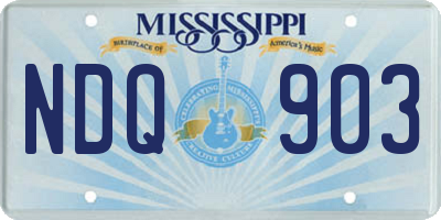 MS license plate NDQ903