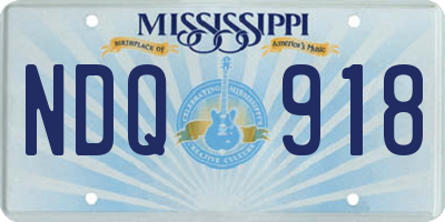 MS license plate NDQ918